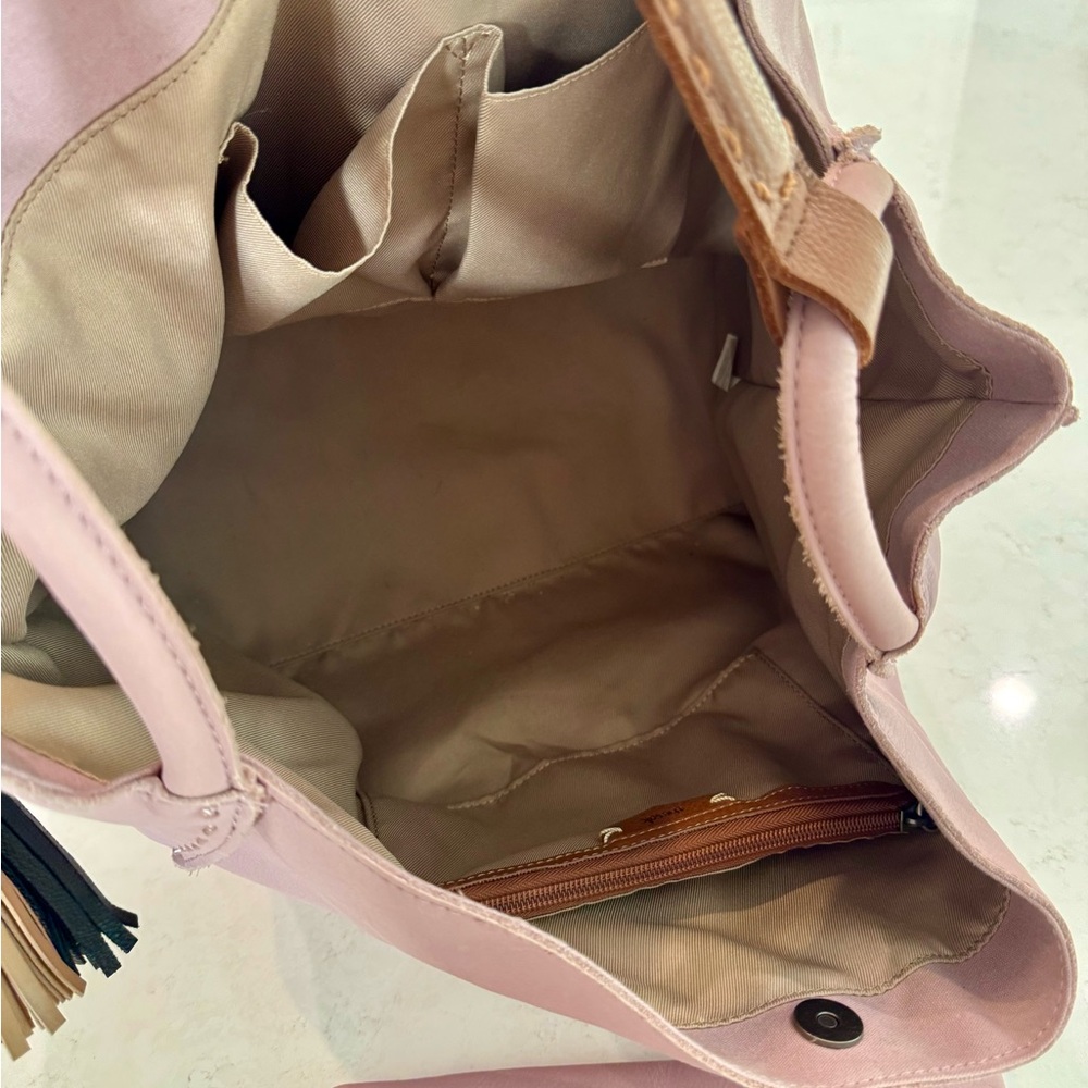The Sak Pink Leather Tote Bag - Picture 3 of 7